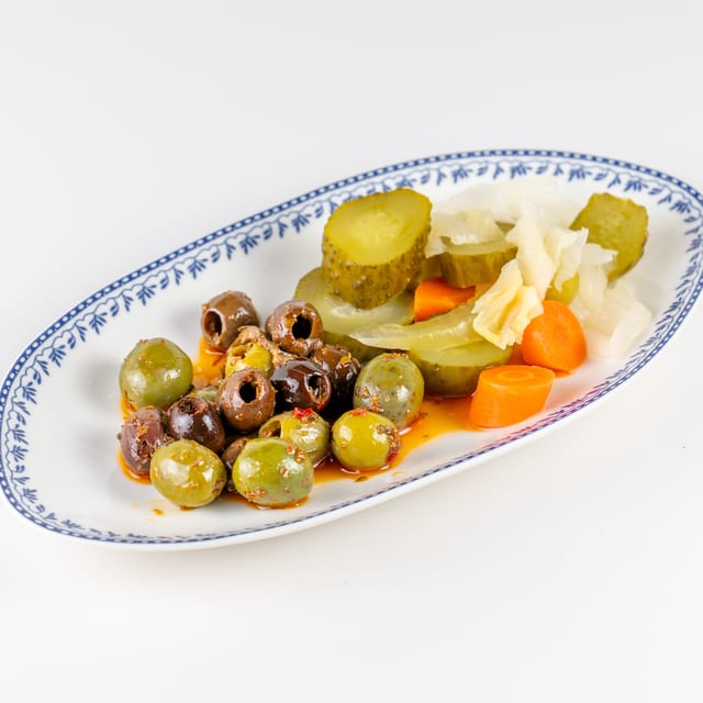 Olives and Pickles.